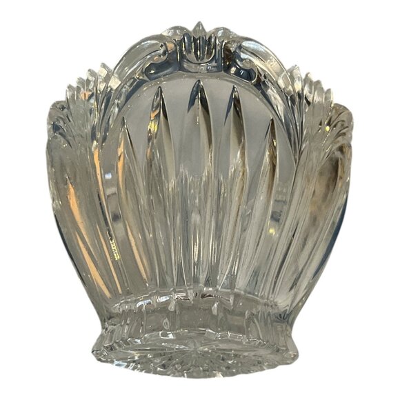 Vintage Pressed Glass Candy or Sauce Bowl – Ornate Fan & Feather Design – Scallo - Picture 3 of 4